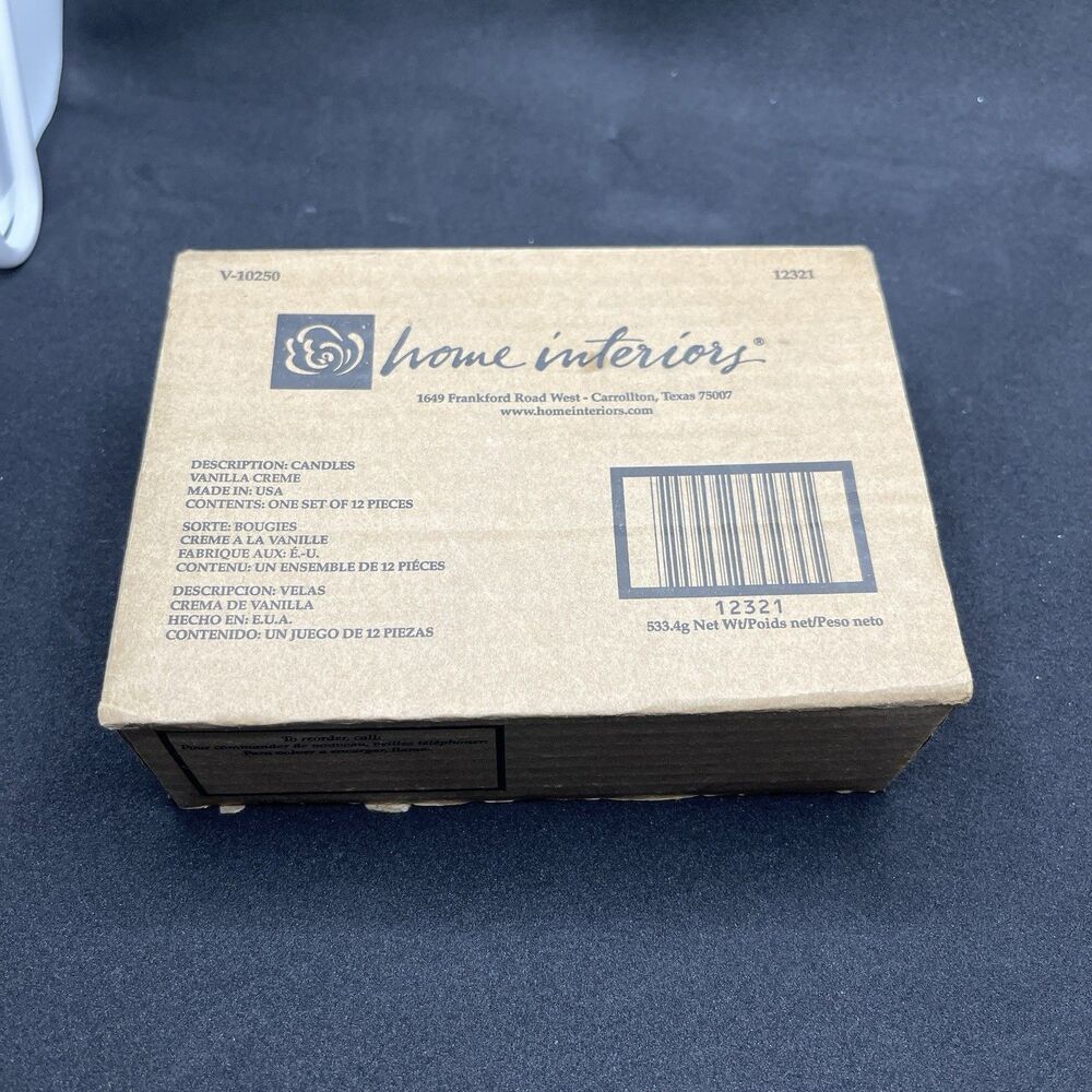 VTG Home Interiors Vanilla Creme 2" Votive Candles New Open Box 12 Ct V-10250